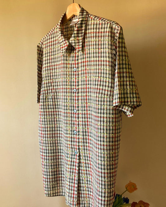 Textured Checked Vintage Shirt