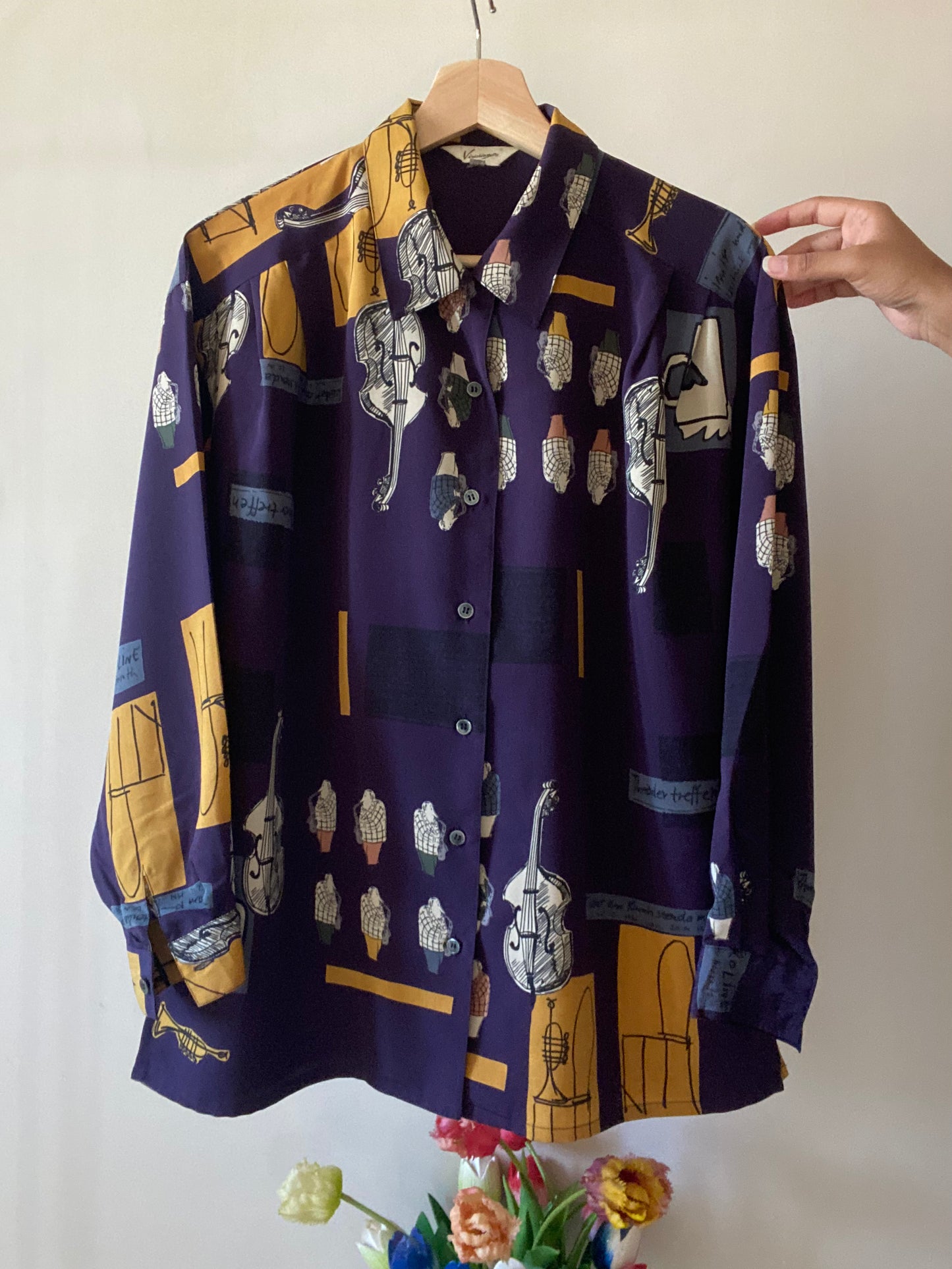 Musical Print Vintage Shirt