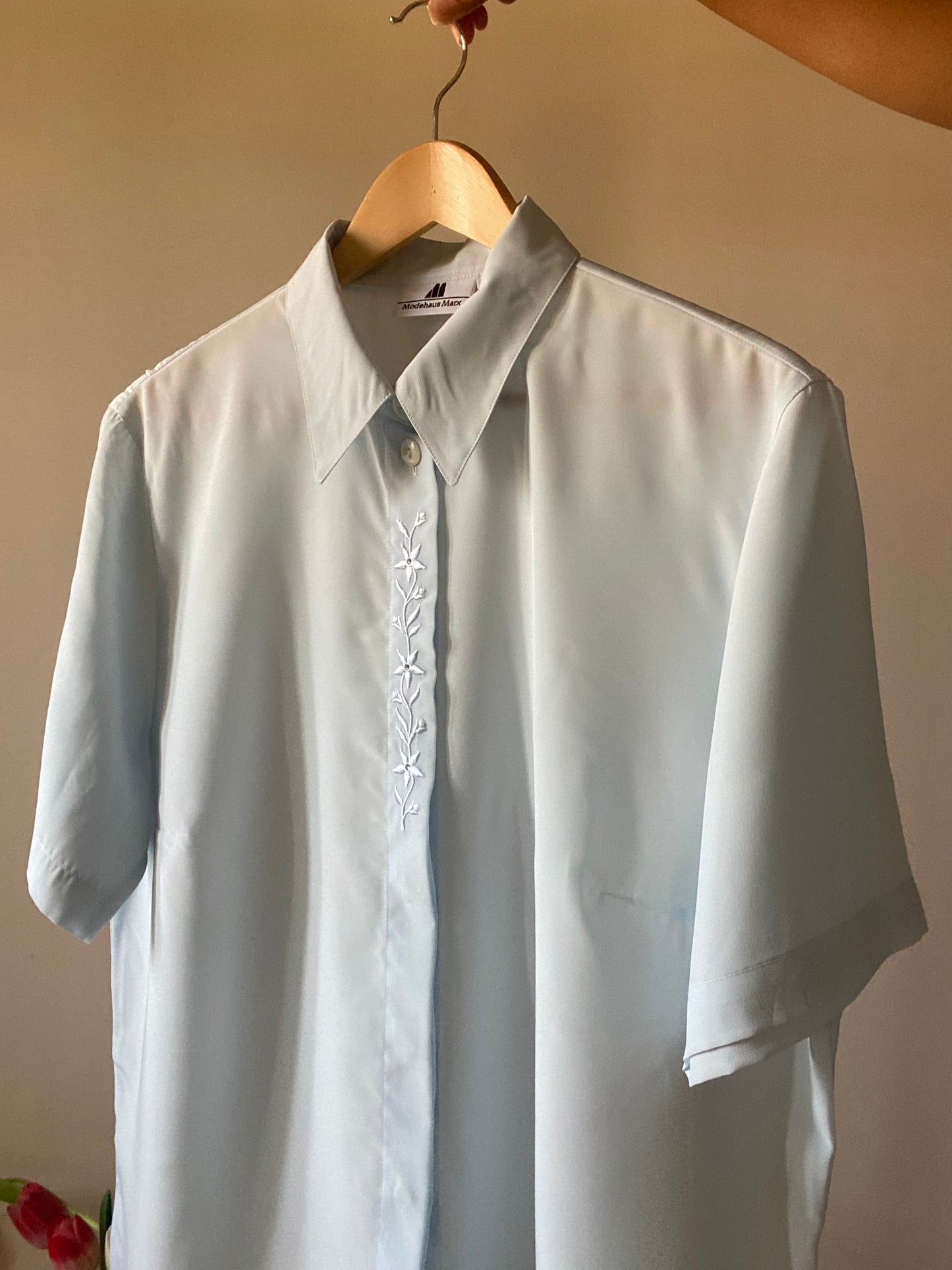 Vintage Shirt With Front Embroidery