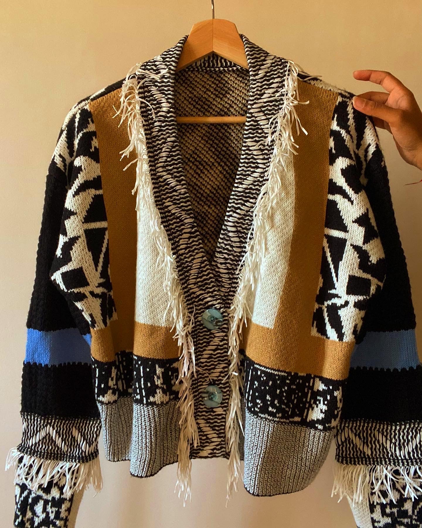 Multi Pattern Vintage Cardigan