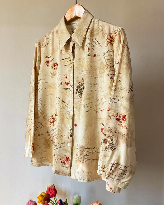 Written With Flowers Vintage Shirt