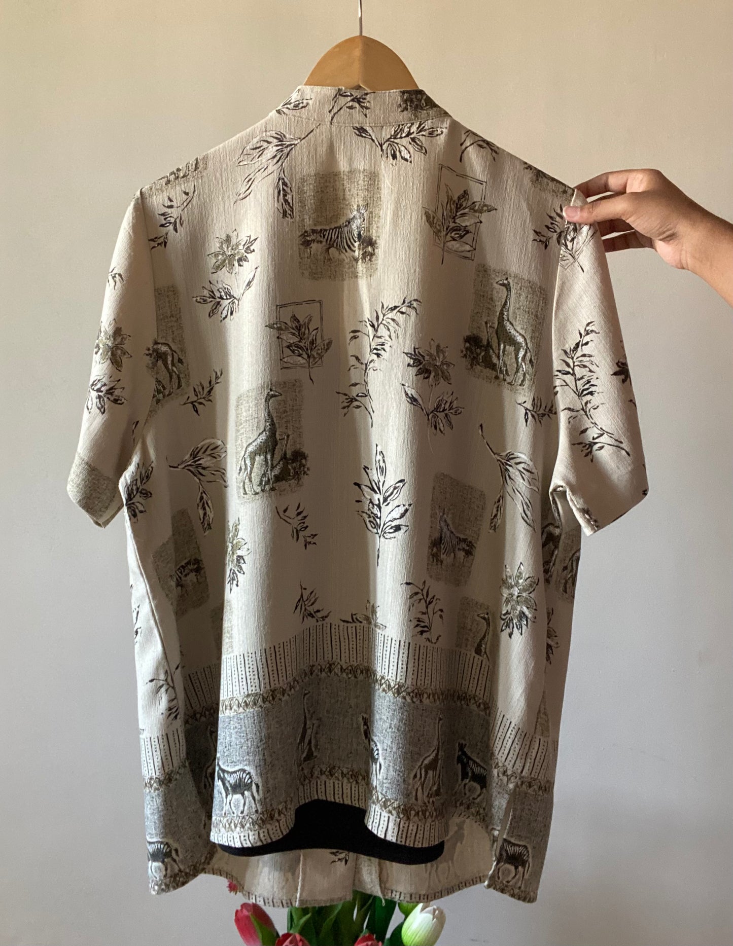 Minimalist Jungle Paradise Print Vintage Shirt