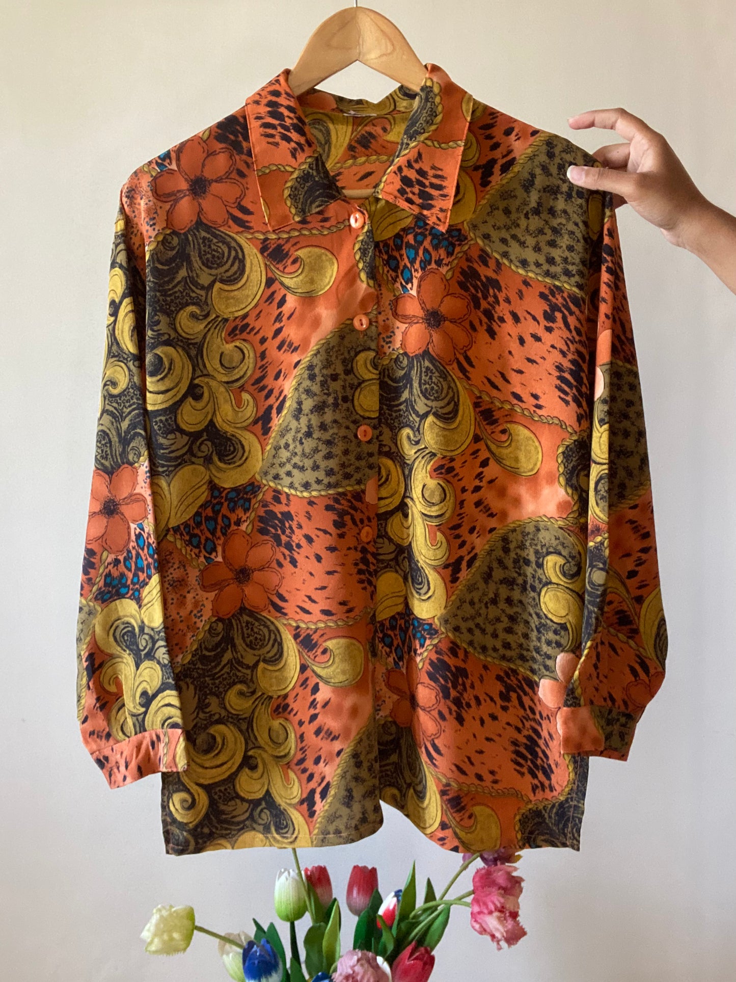 Animal and Floral Print Vintage Shirt