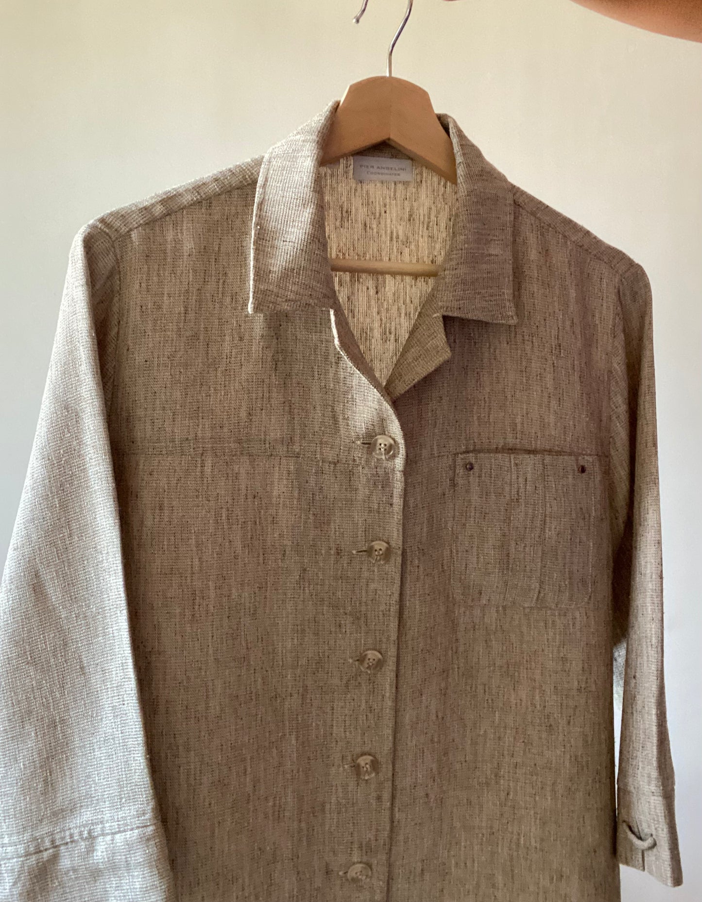 Vintage Brown Tweed Pattern Shirt