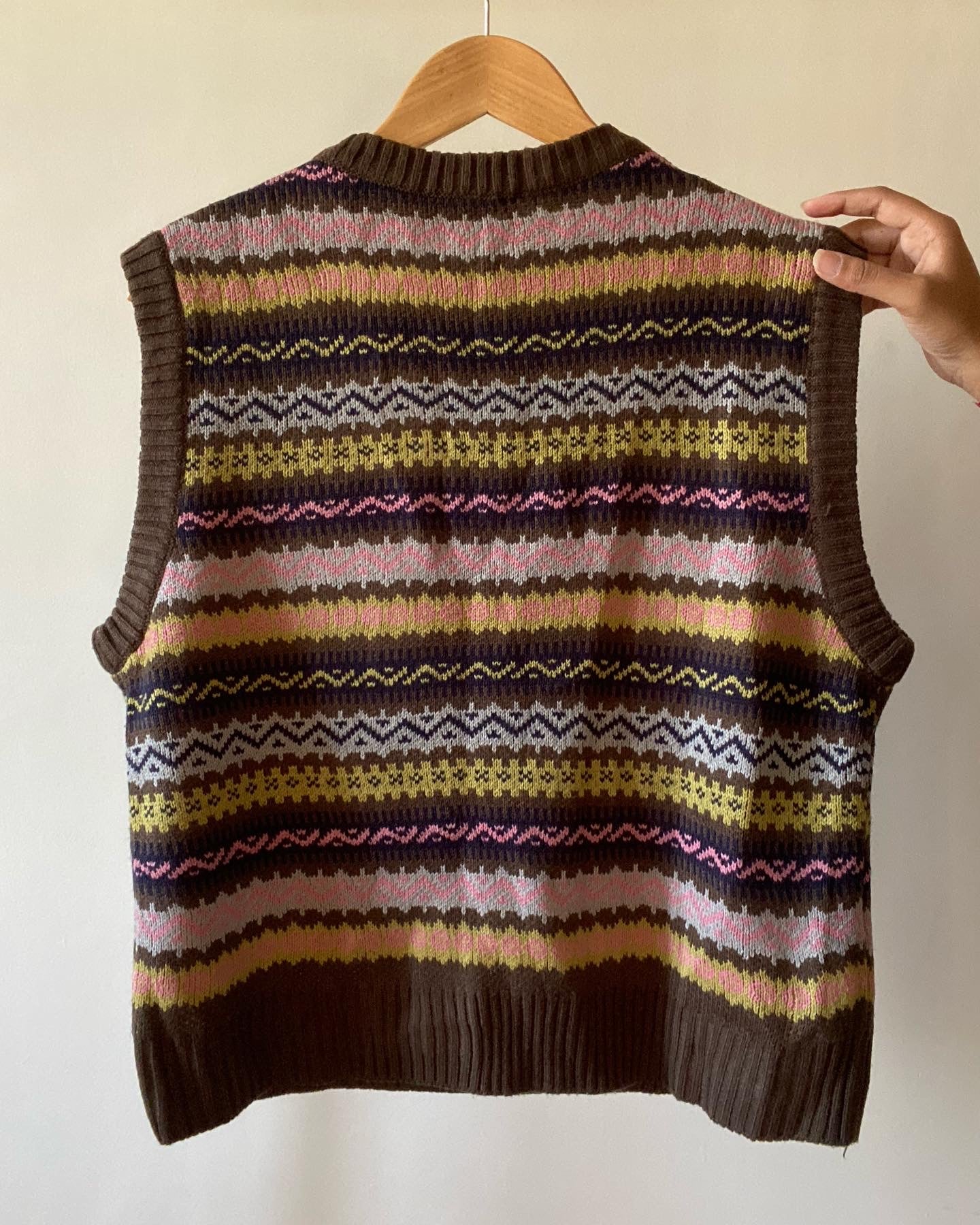 Brow Multi Coloured Vintage Inspired Sweater Vest