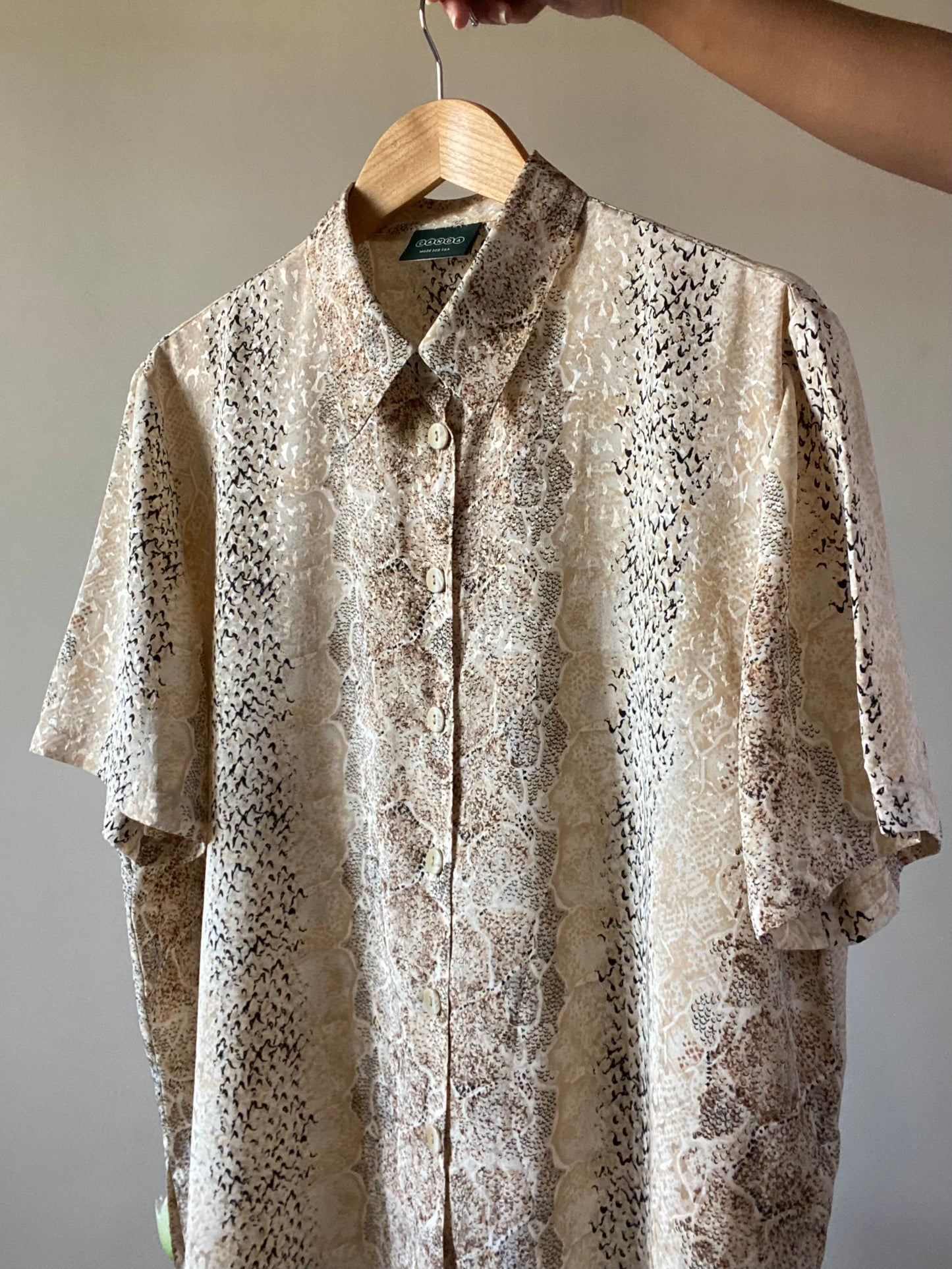 Pithon Print Vintage Shirt