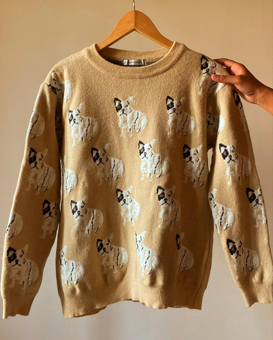 Pug Inspired Vintage Sweater