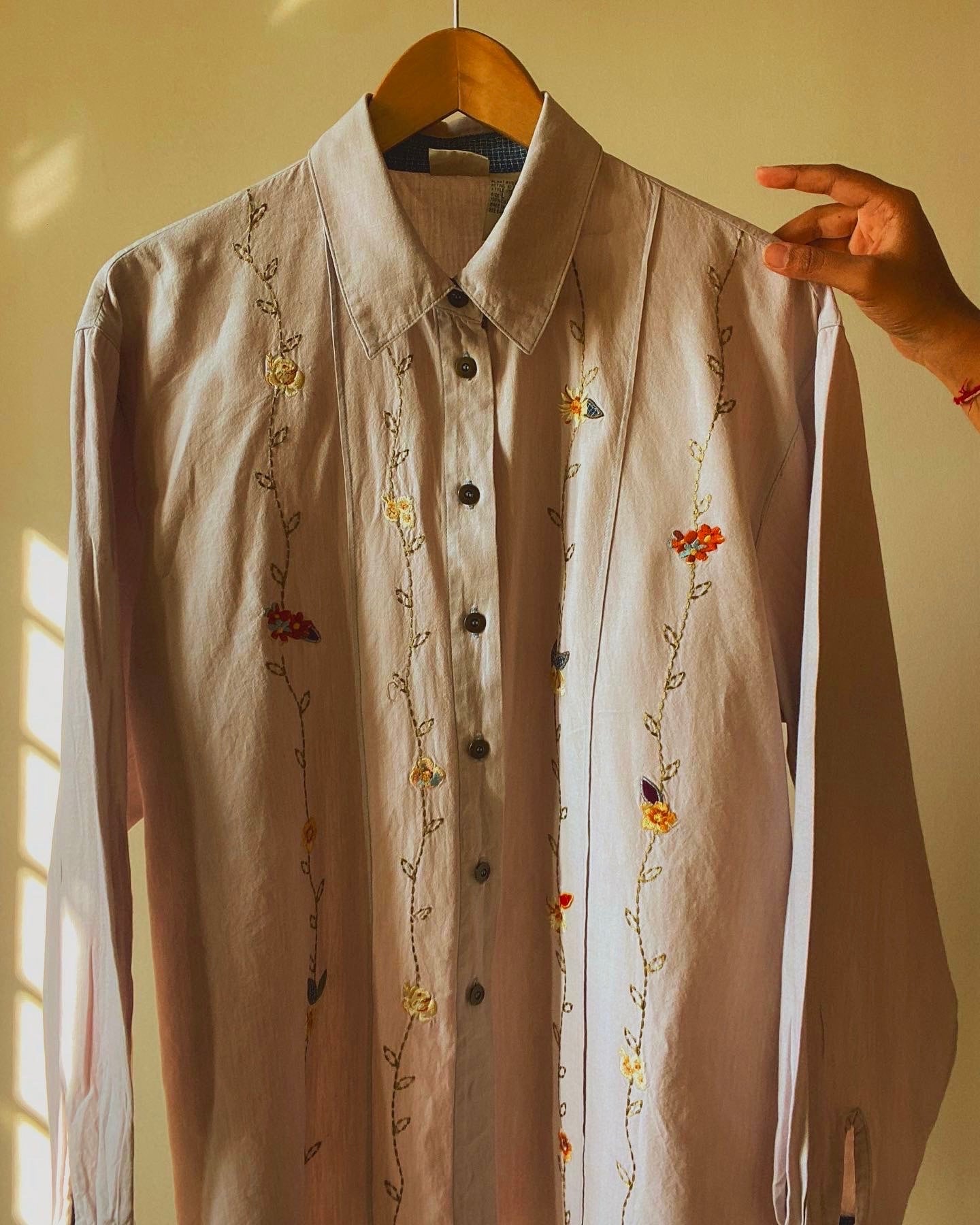 Little Lavender Floral Denim Vintage Shirt