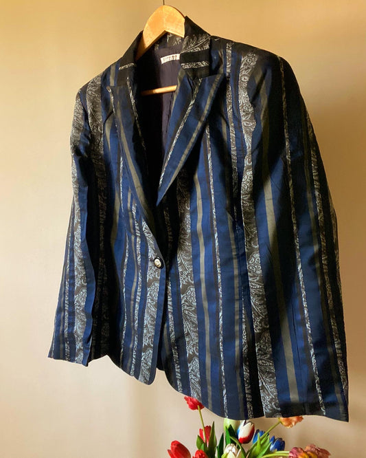 Vintage Georgia Netti Patterns Strip Blazer