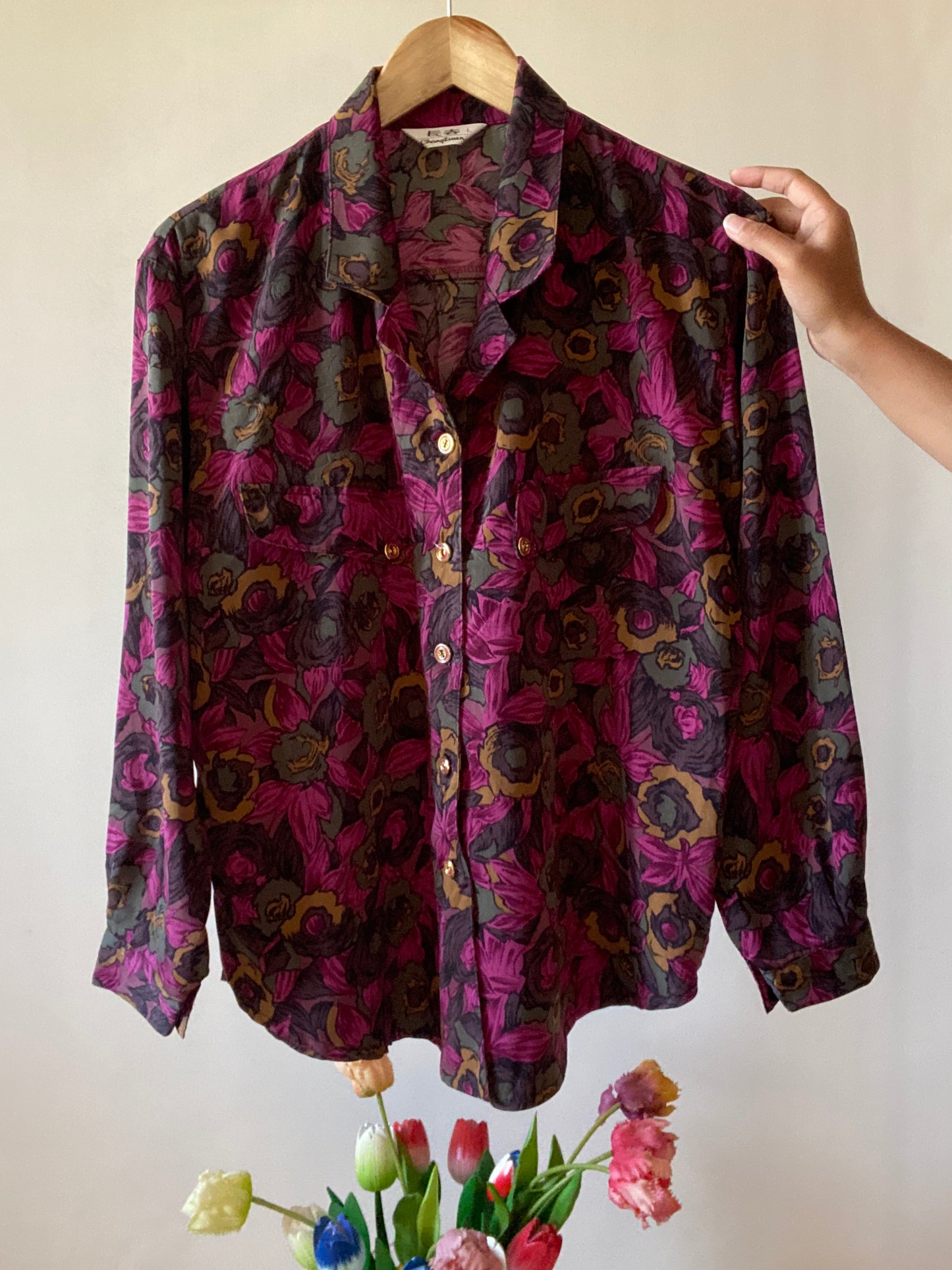 Purple Floral Vintage Shirt