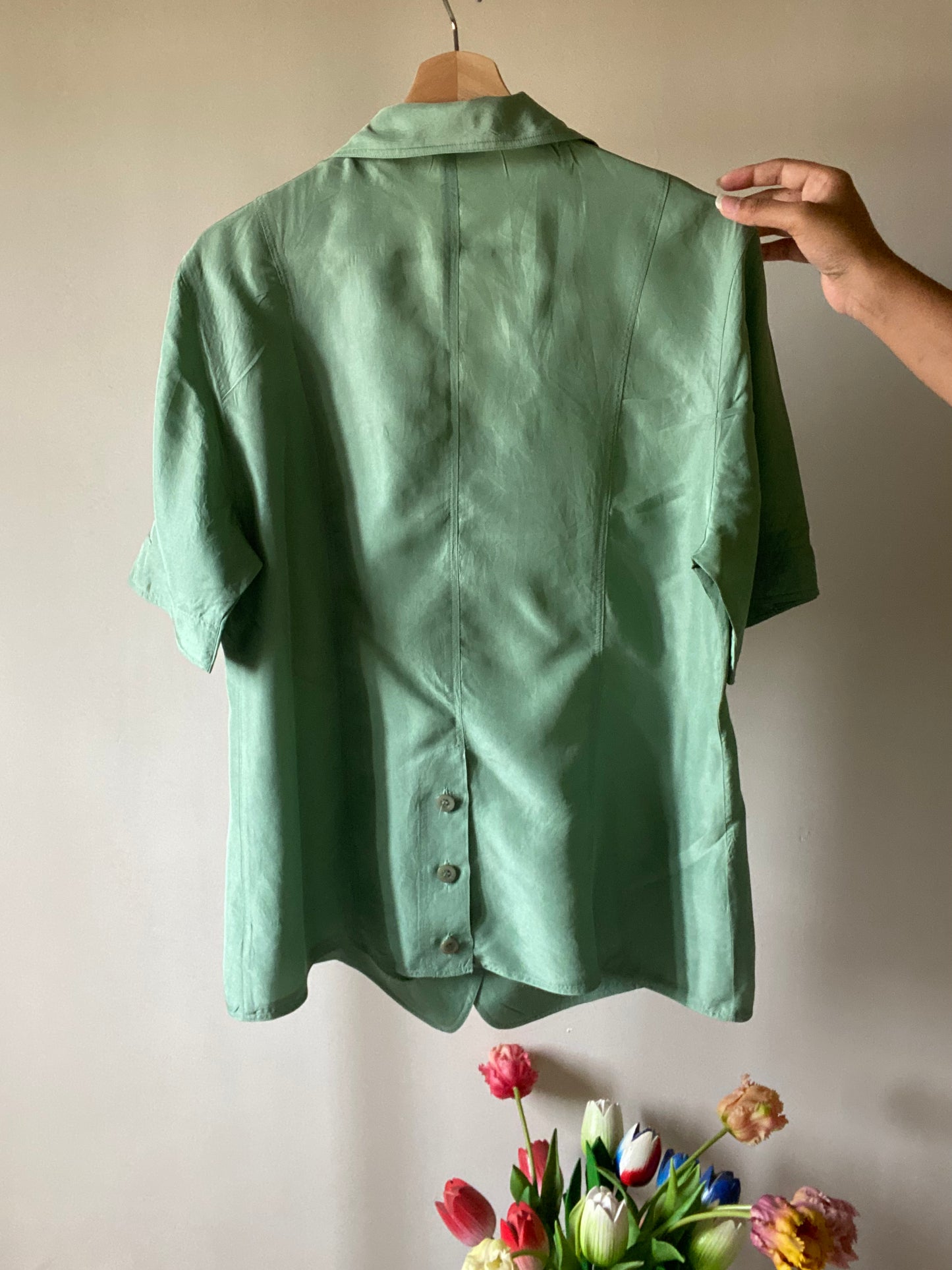 Solid Silk Vintage Shirt