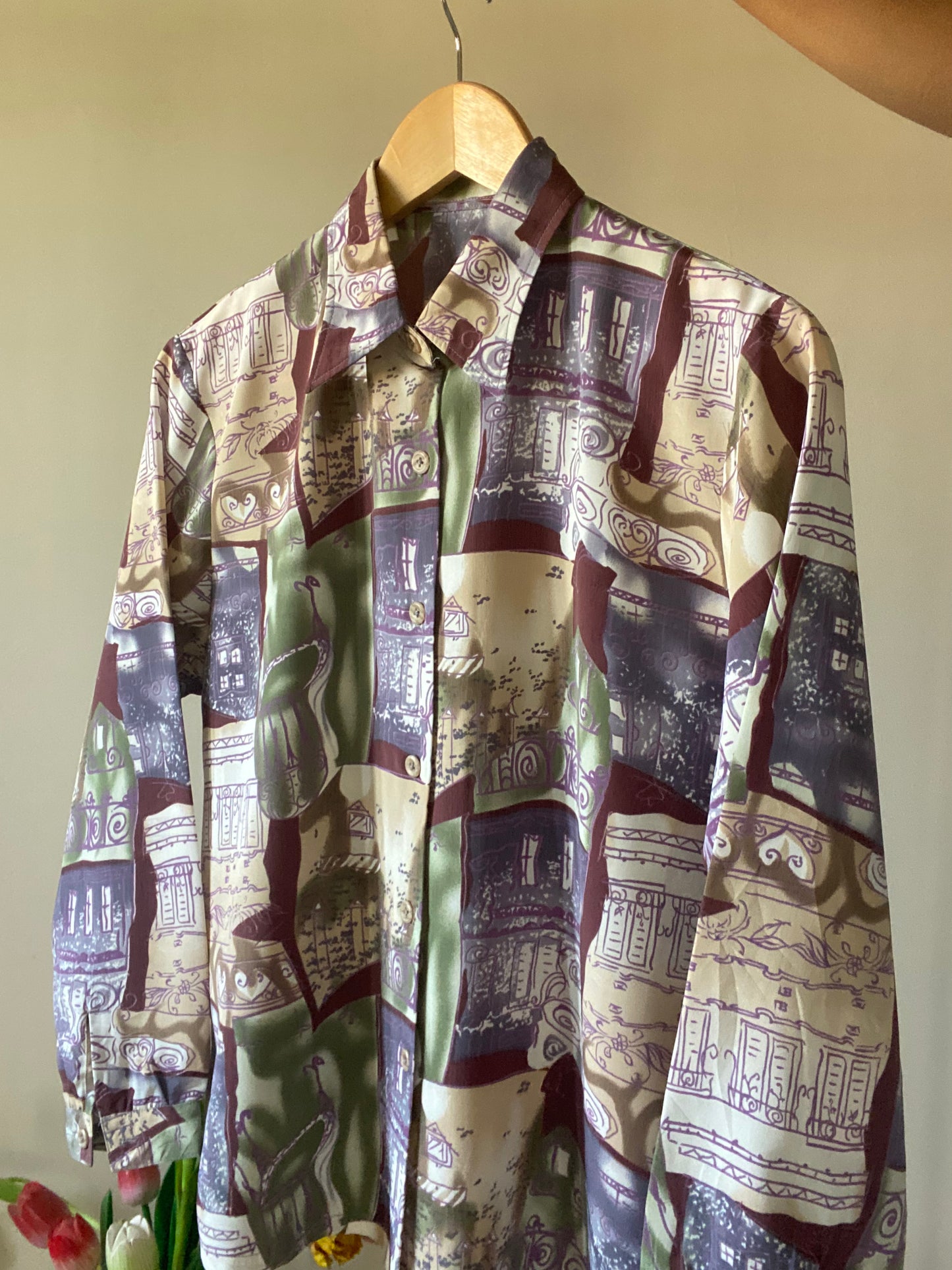 Vintage Town Print Shirt