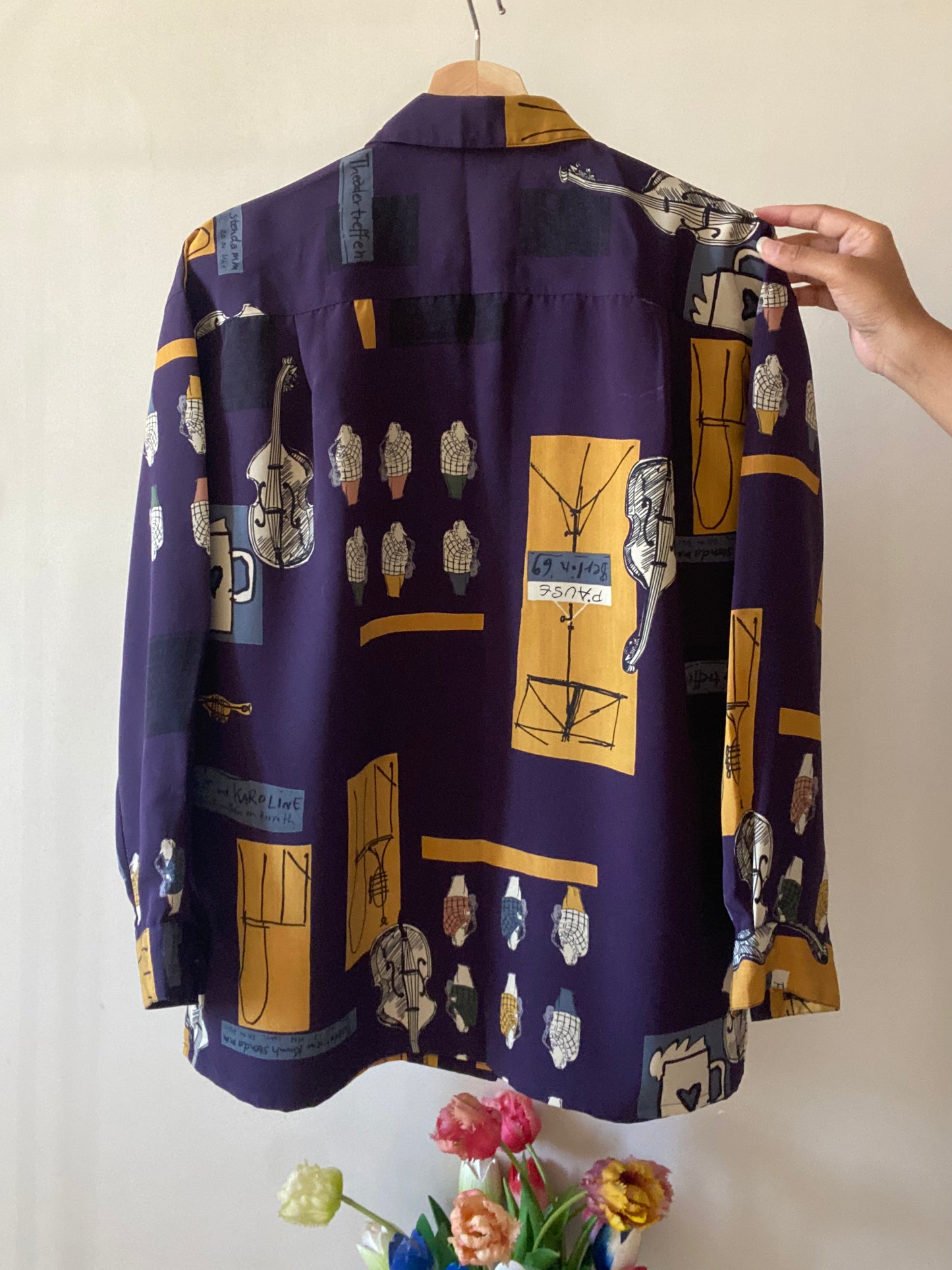 Musical Print Vintage Shirt